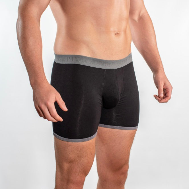 Bamboo Boxers - Black and Grey Band