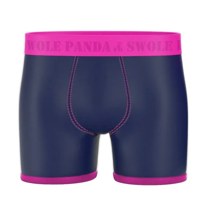 Bamboo Boxers - Navy and Pink Band