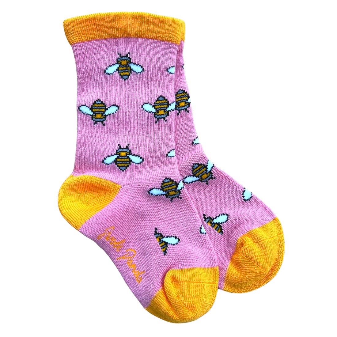 Children's Bamboo Pink Bumblebee Socks (can be matched with an adult pair).