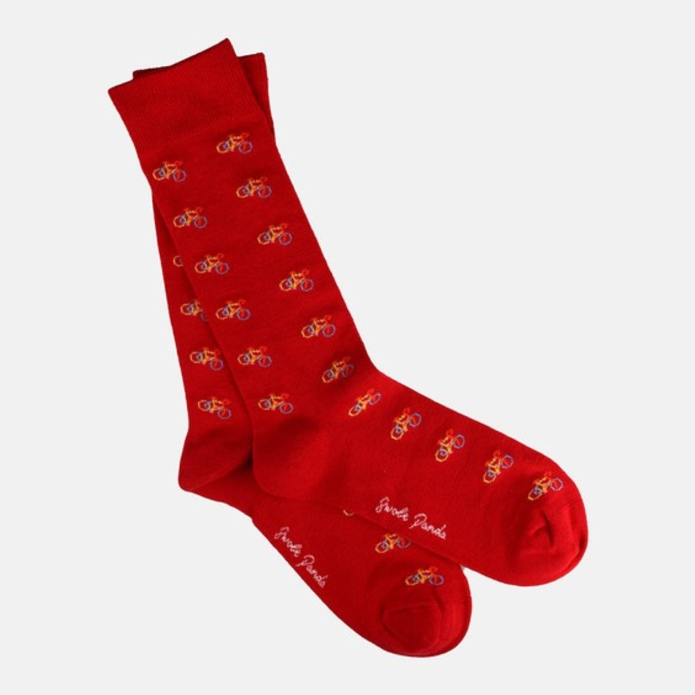 Red Bicycle Bamboo Socks