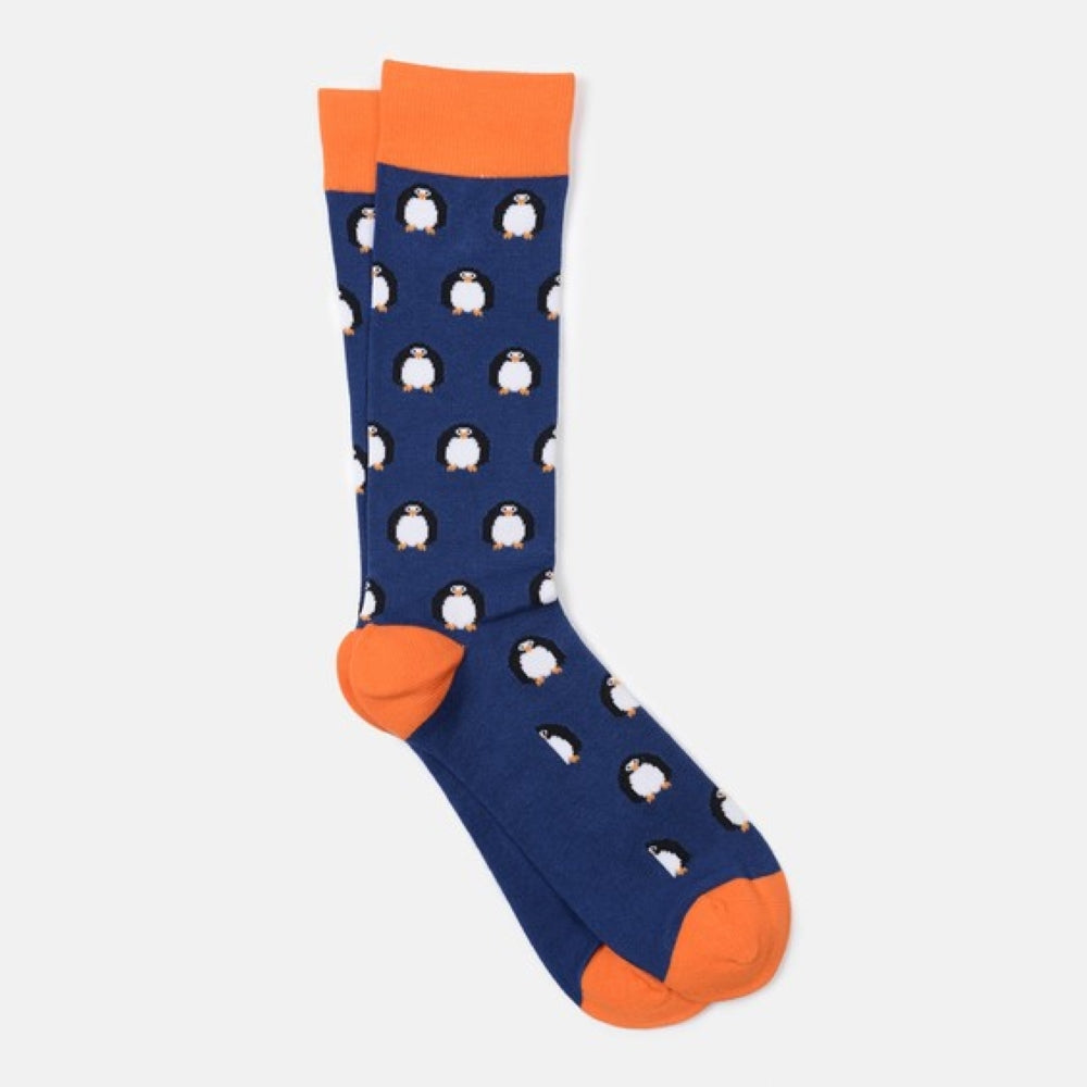 Orange Penguin Bamboo Socks