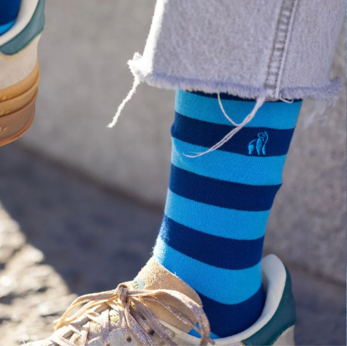 Lime Green Stripe Bamboo Socks