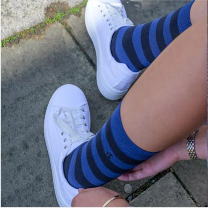 Charcoal Stripe Bamboo Socks