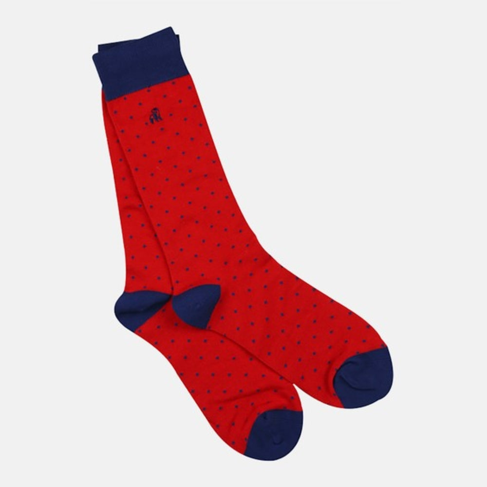 Spotted Red Bamboo Socks