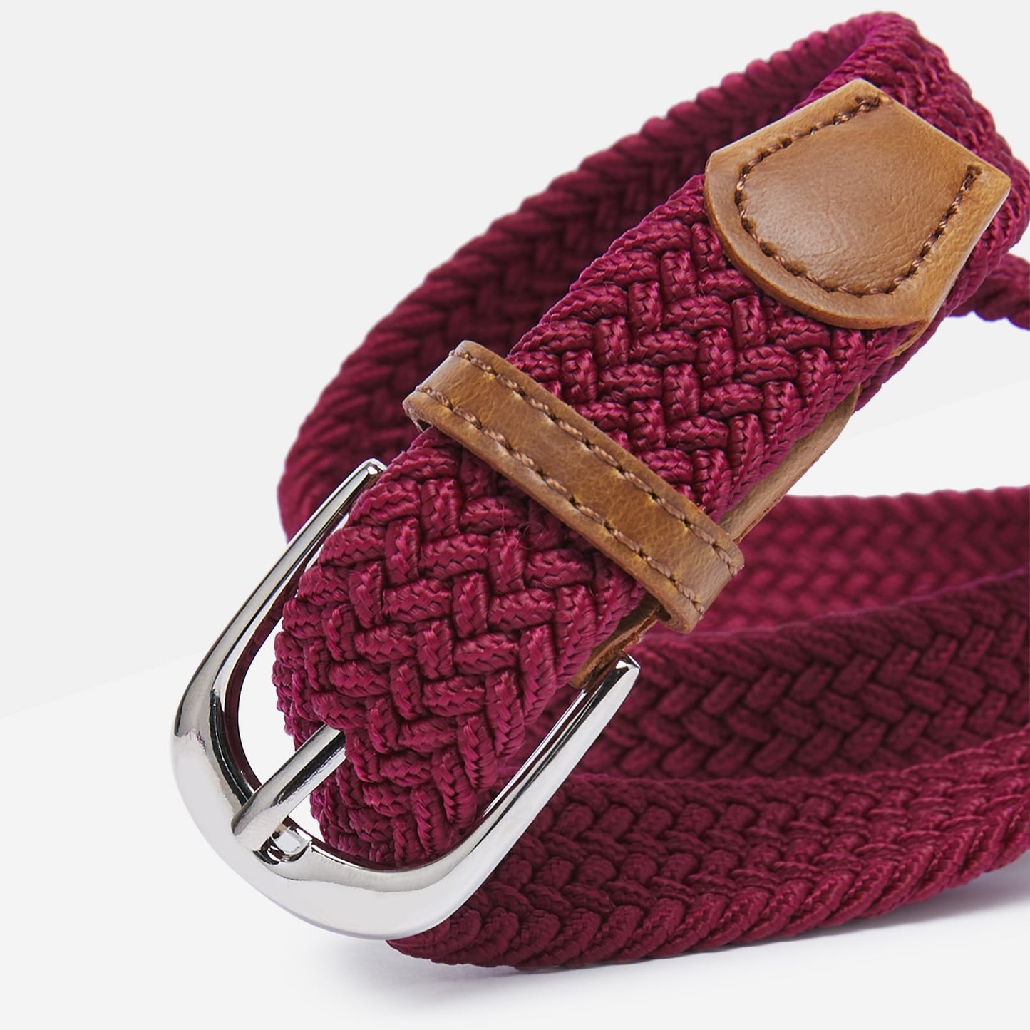 Ladies' Woven Stretch Belt in Mulberry