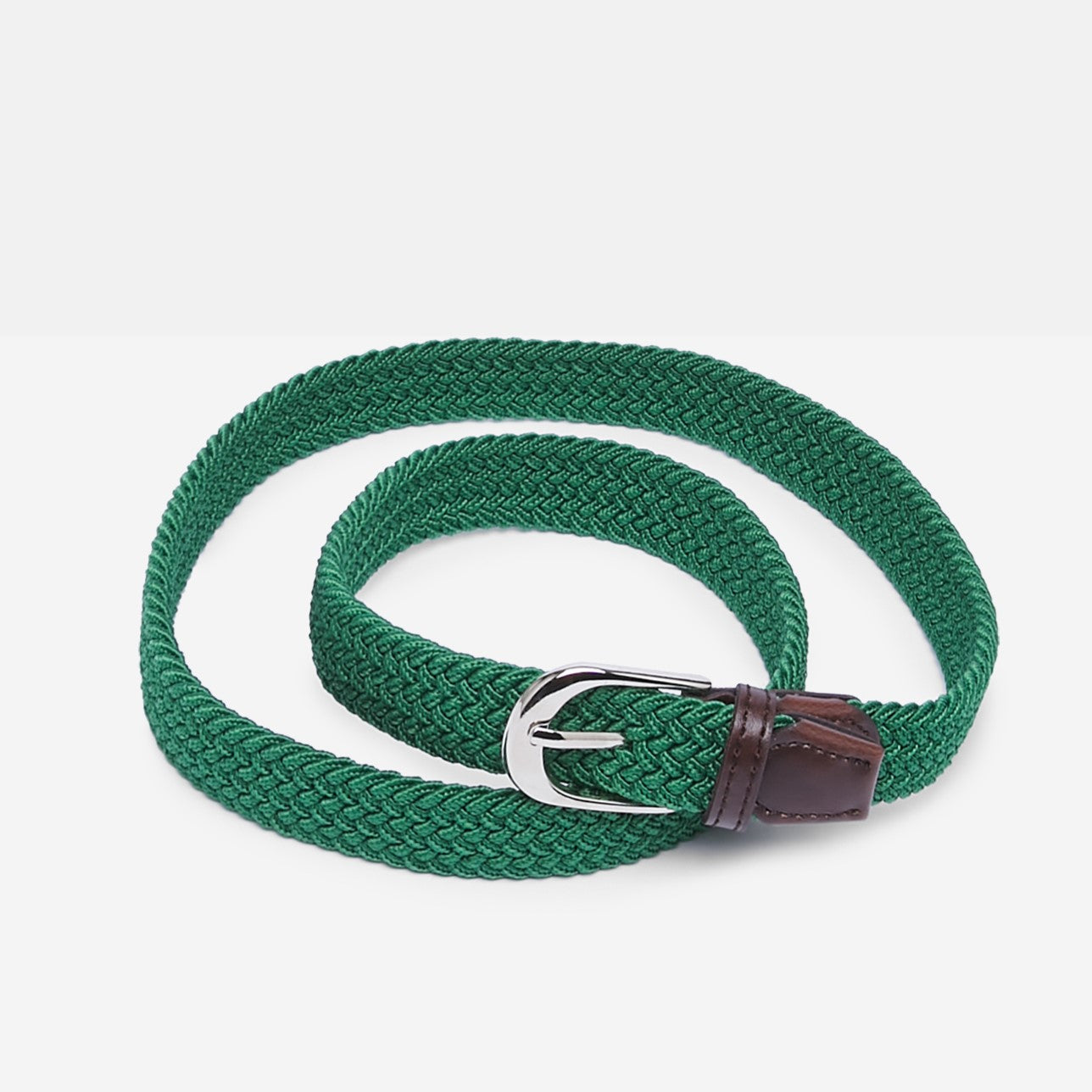 Ladies' Woven Stretch Belt in Green