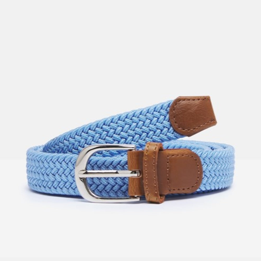 Ladies' Woven Stretch Belt in Powder Blue