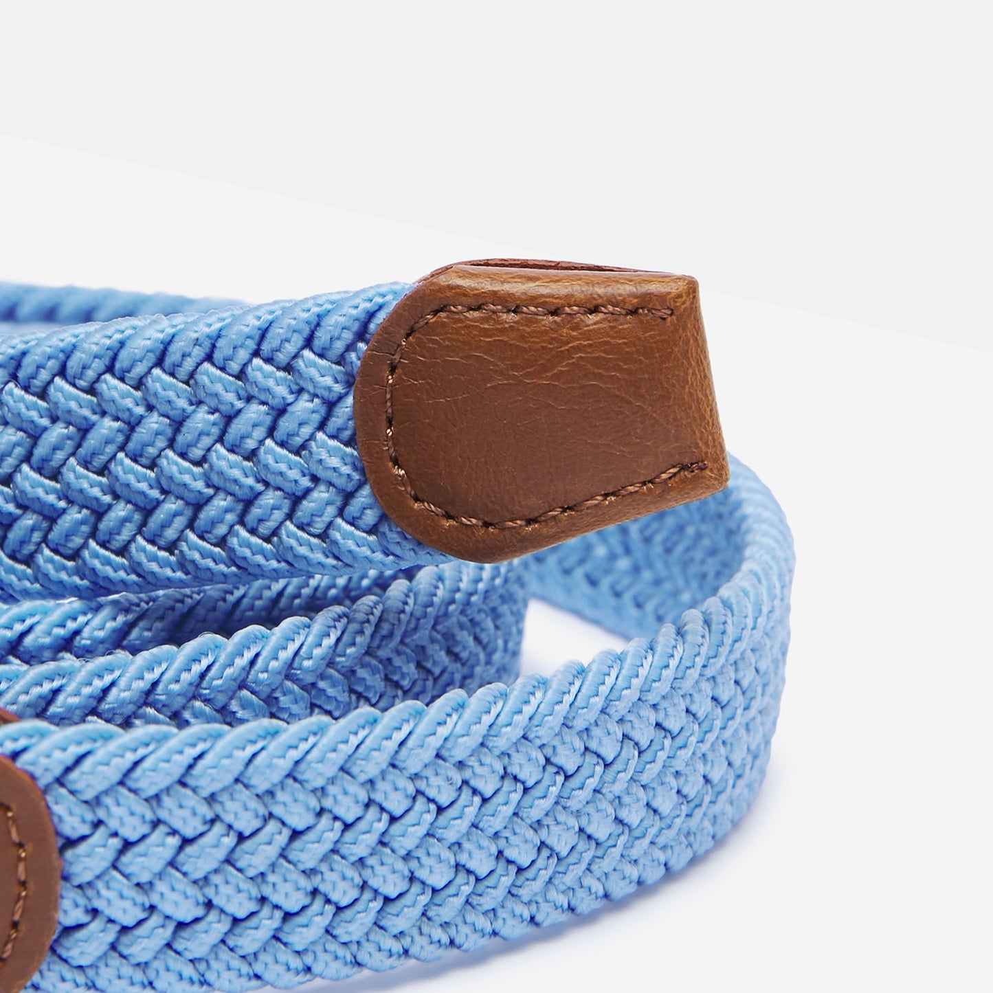 Ladies' Woven Stretch Belt in Powder Blue