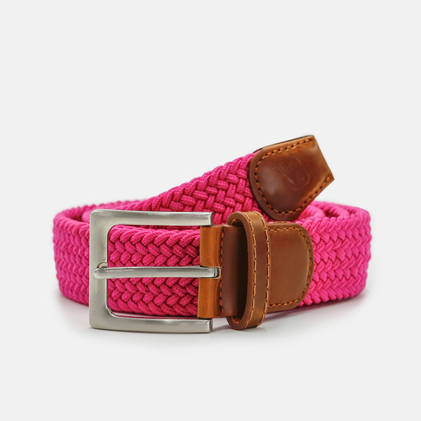 Ladies' Woven Stretch Belt in Cerise