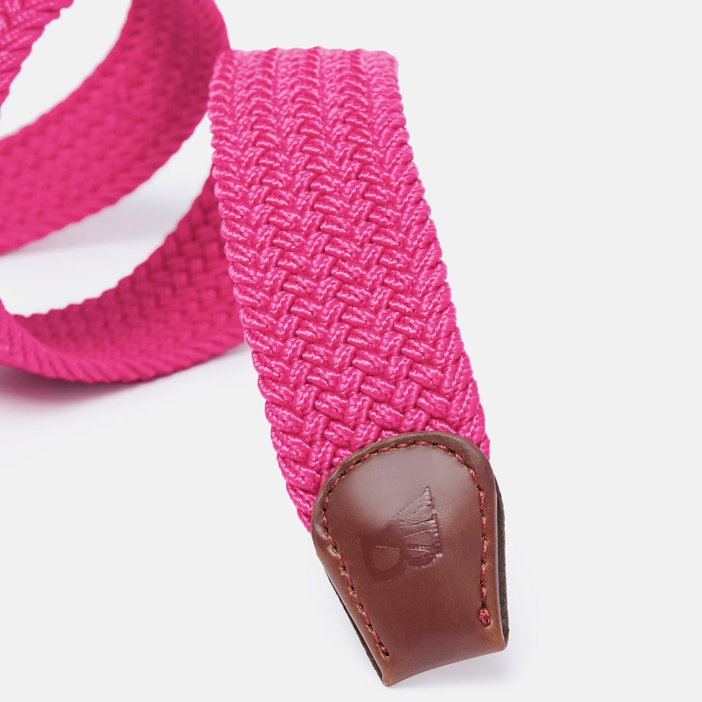 Ladies' Woven Stretch Belt in Cerise