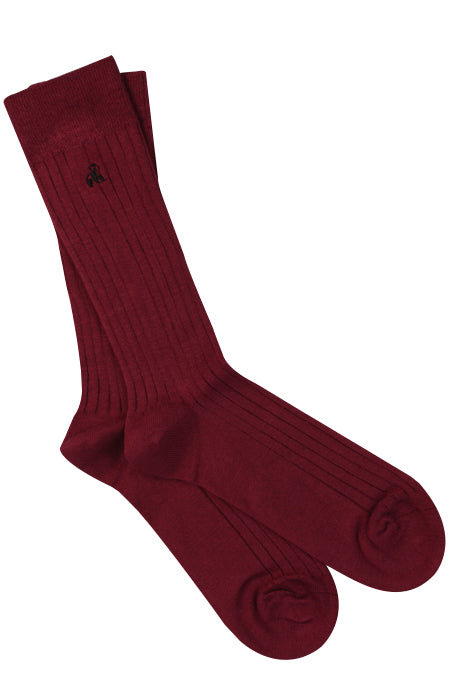 Deep Burgundy Bamboo Socks
