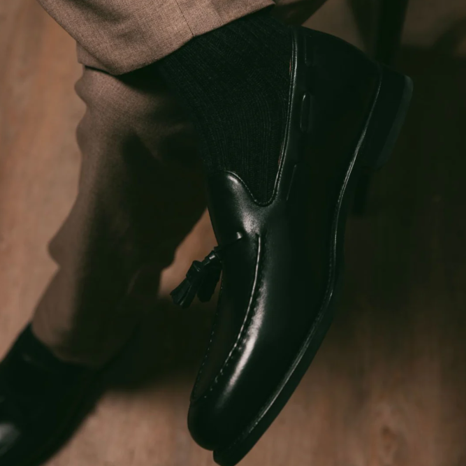 Jet Black Bamboo Socks