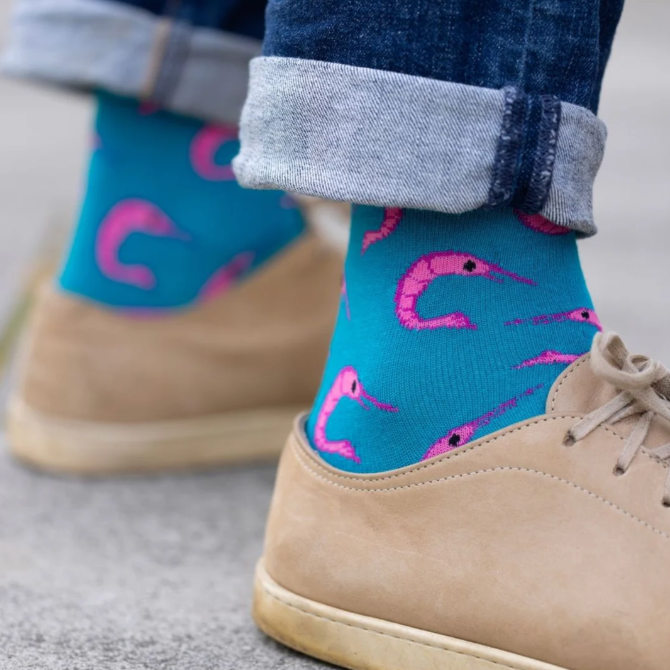 Shrimp Bamboo Cotton Socks