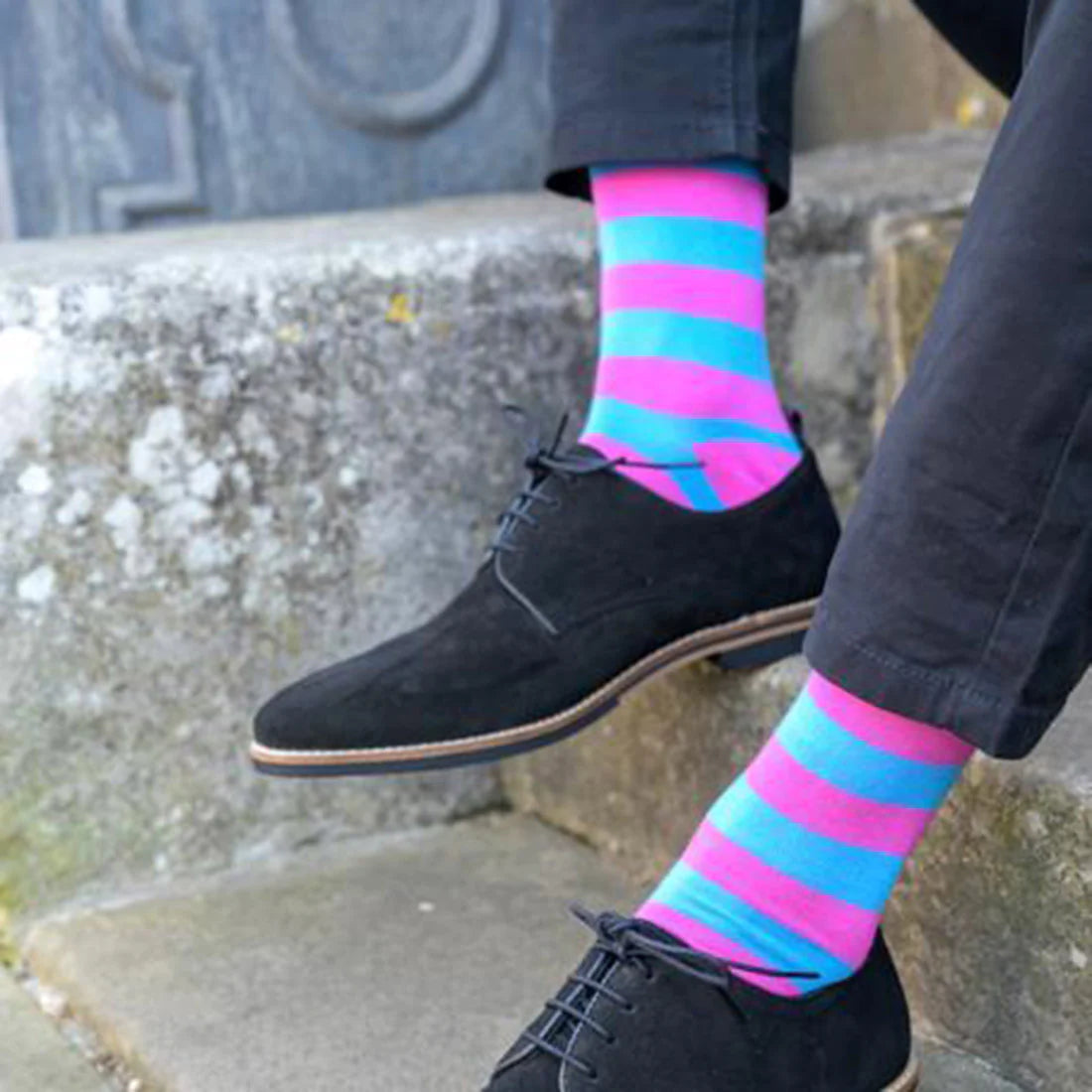 Pink and Blue Bamboo Socks