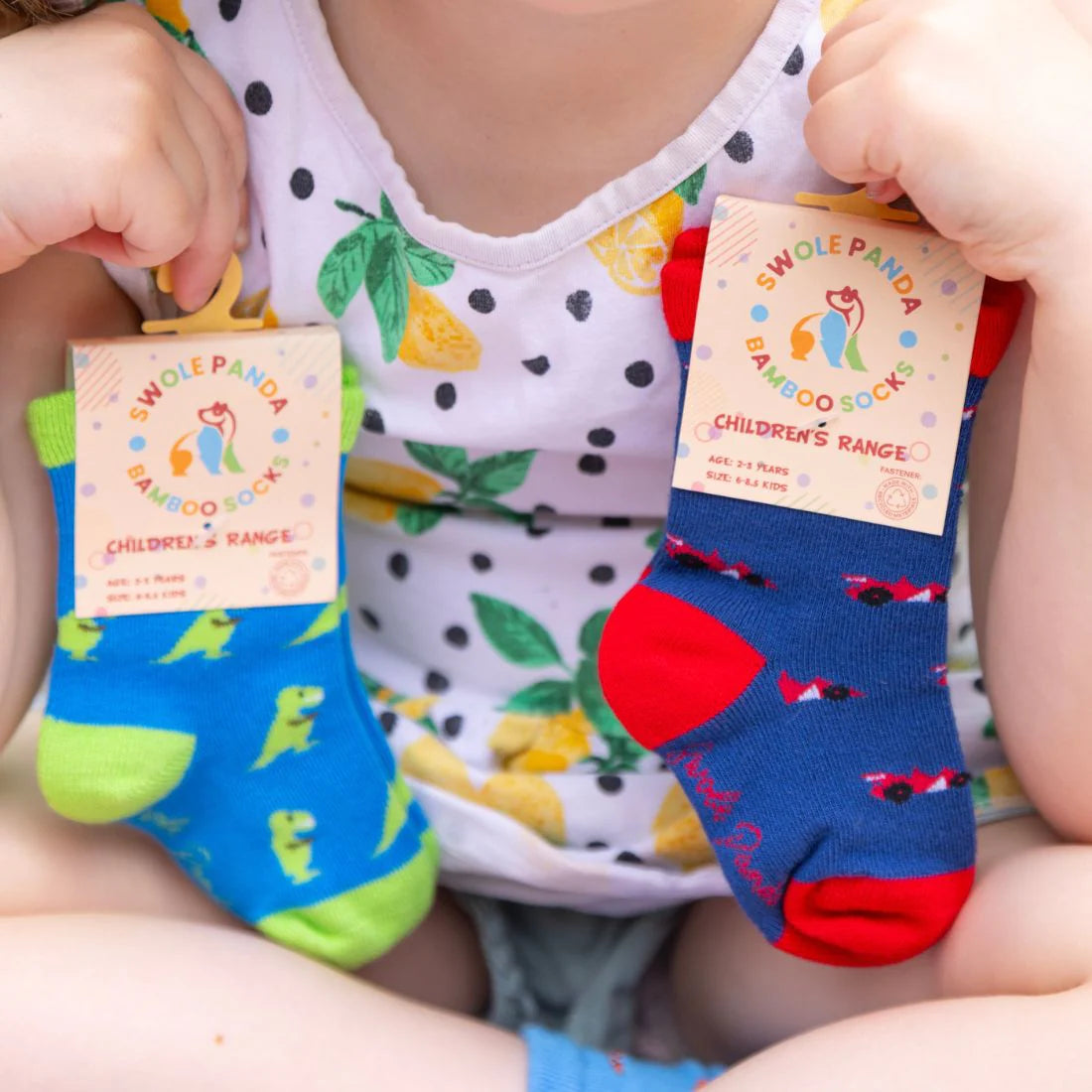 Children's Bamboo Car Socks (can be matched with an adult pair)
