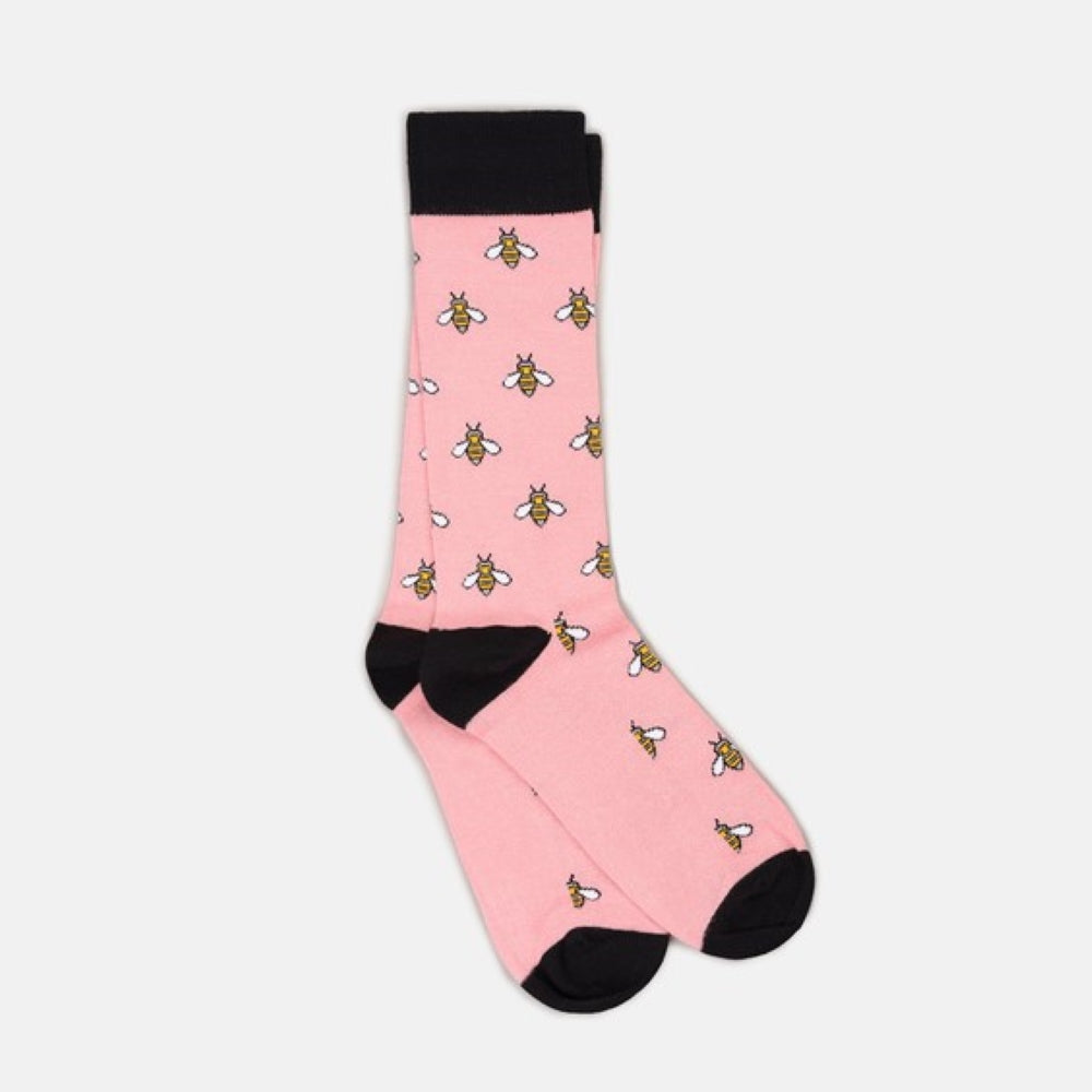 Pink Bee Bamboo Socks