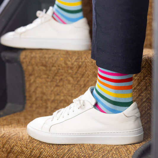 Pastel Stripe Bamboo Socks
