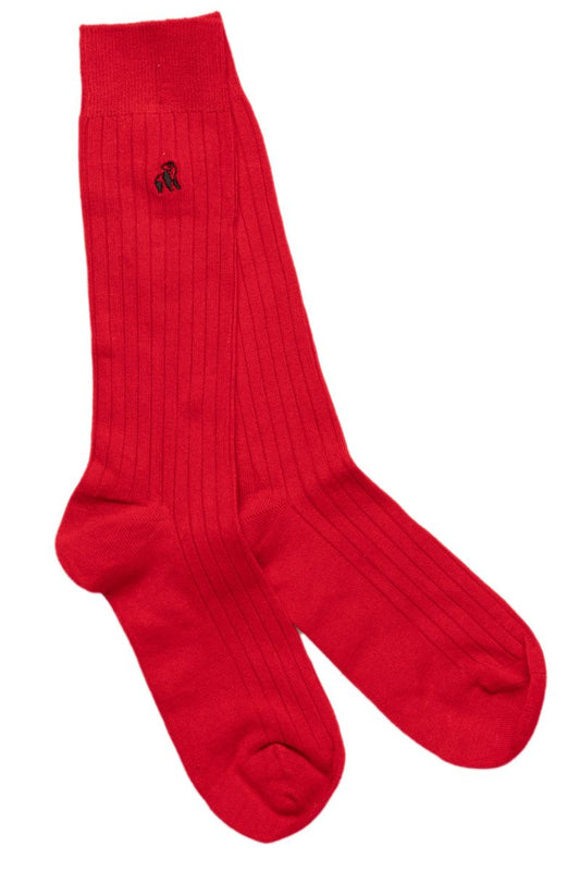 Classic Red Bamboo Socks