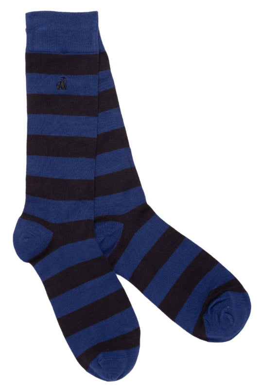 Charcoal Stripe Bamboo Socks