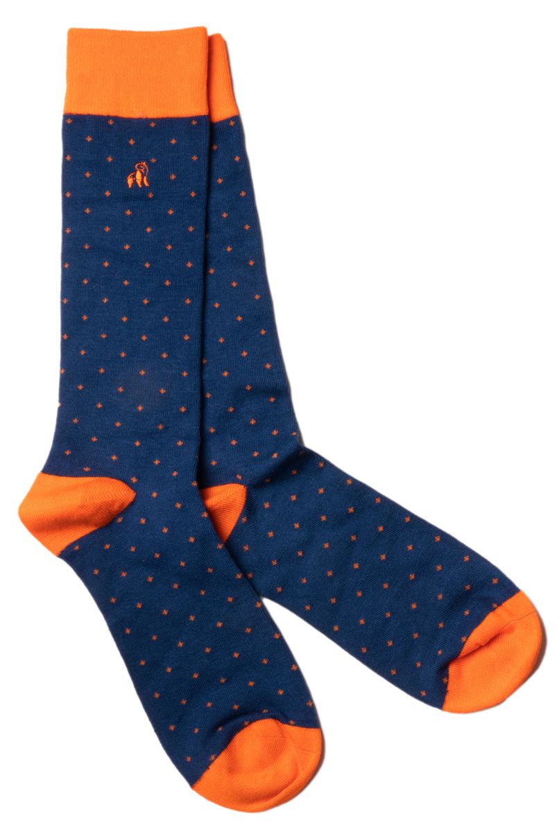 Orange Spot Bamboo Socks