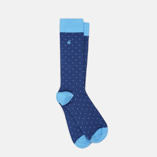 Spotted Sky Blue Bamboo Sock