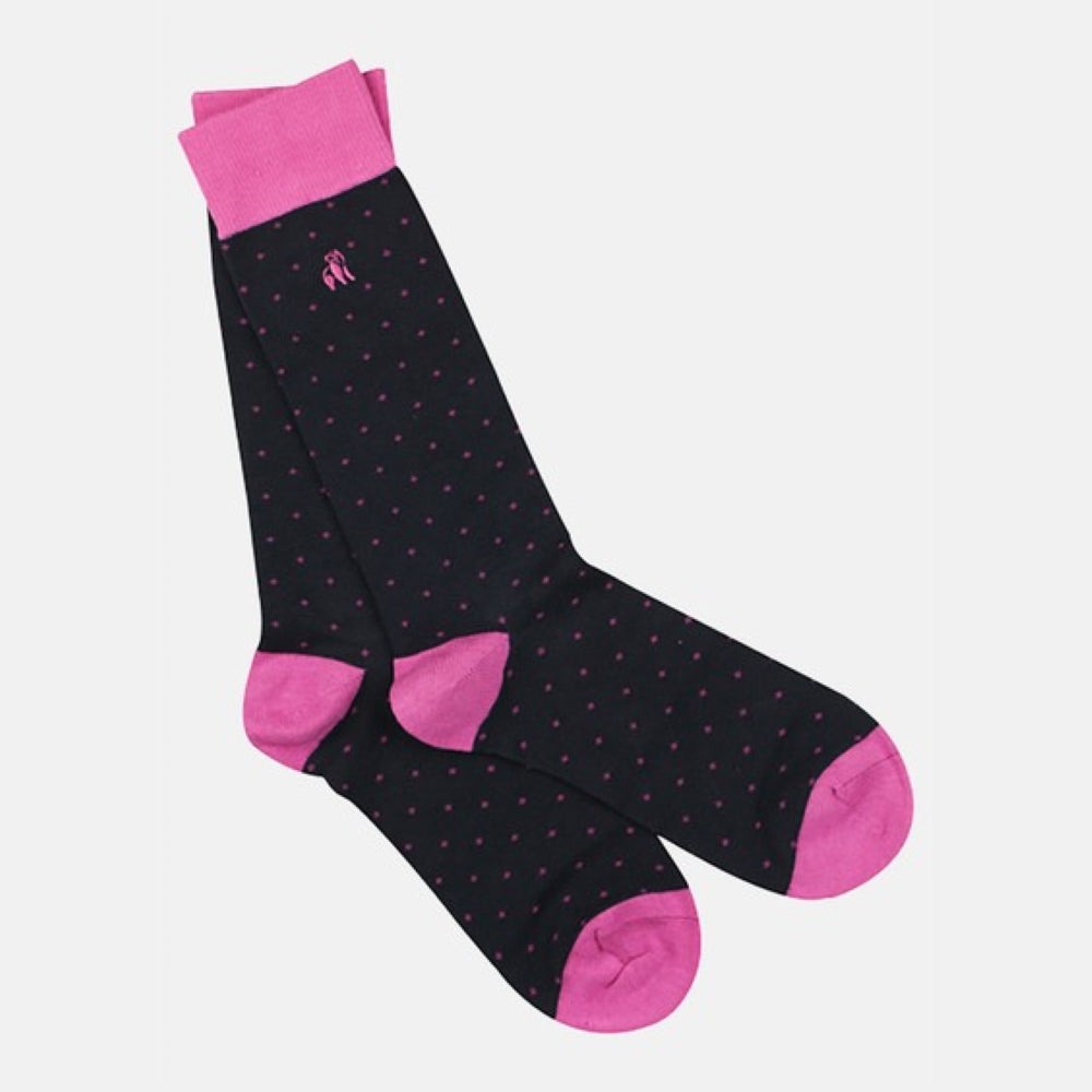 Spotted Pink Bamboo Socks
