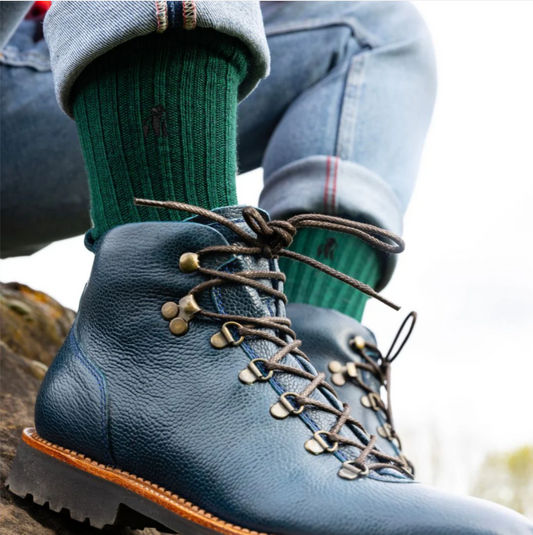 Men's and Women's Bamboo Boot Socks in Green