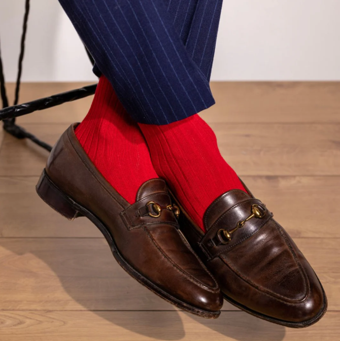 Classic Red Bamboo Socks