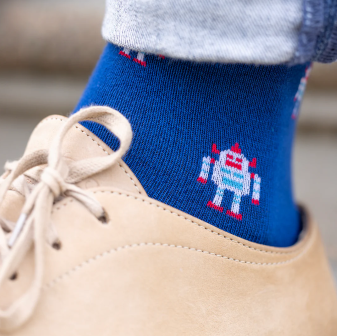Robot Bamboo Cotton Socks
