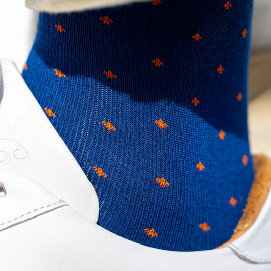 Spotted Orange Bamboo Socks