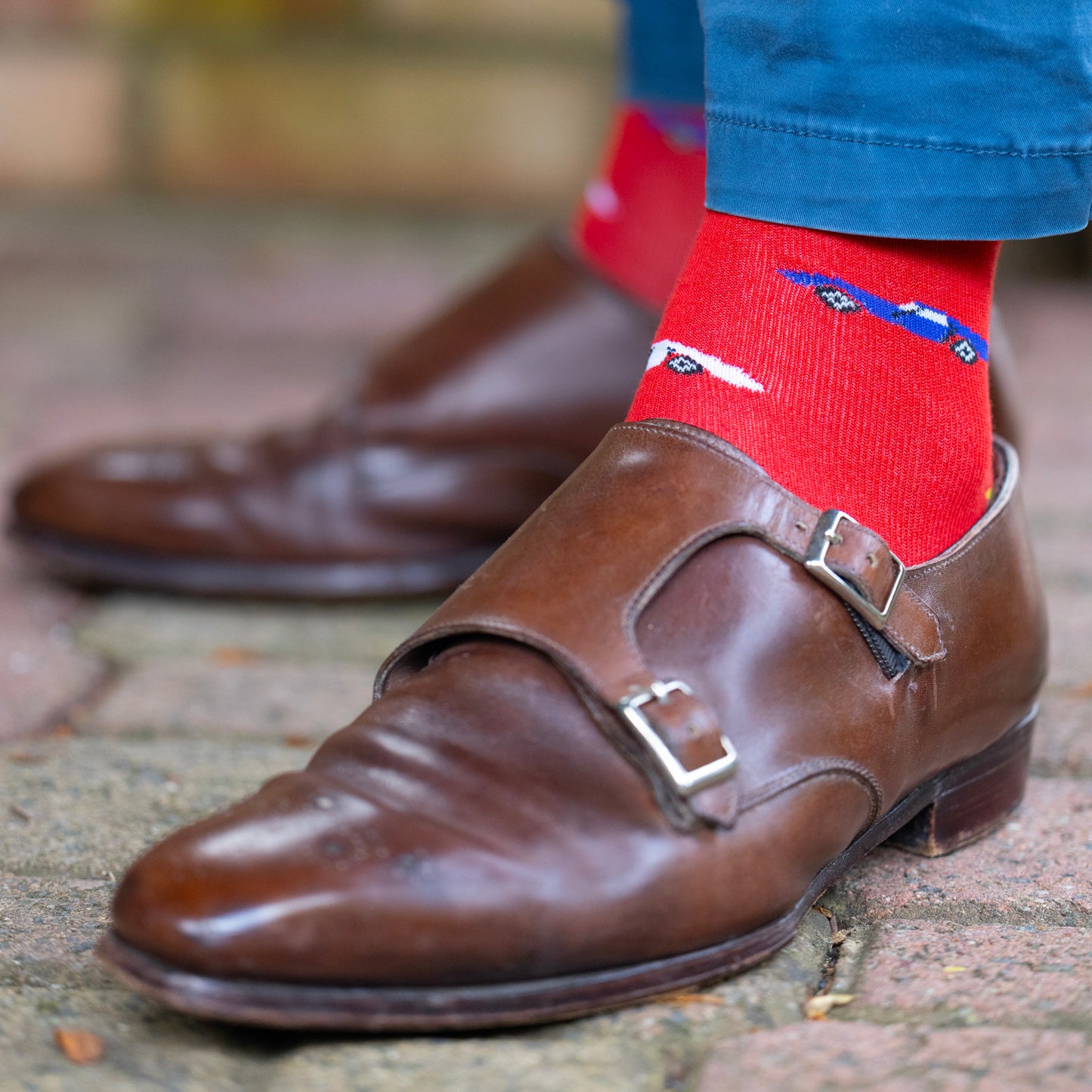 Red Classic Car Bamboo Socks