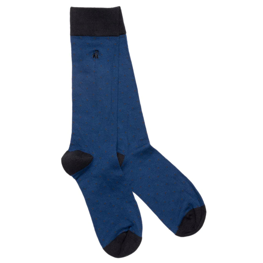 Spotted Royal Blue Bamboo Sock