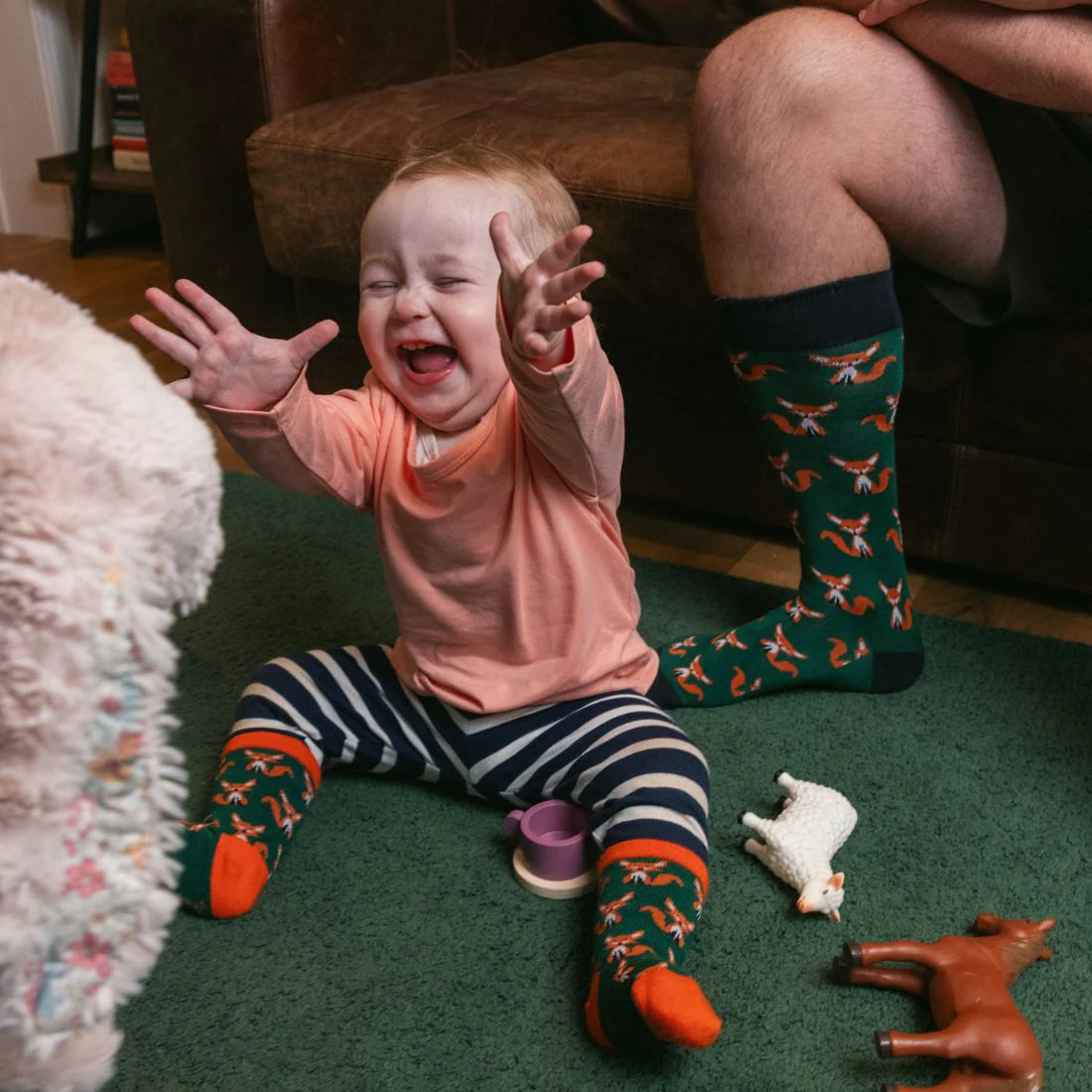 Children's Bamboo Fox Socks (can be matched with an adult pair)